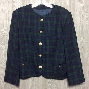 Plaid Jacket - PLUS SIZE - 14